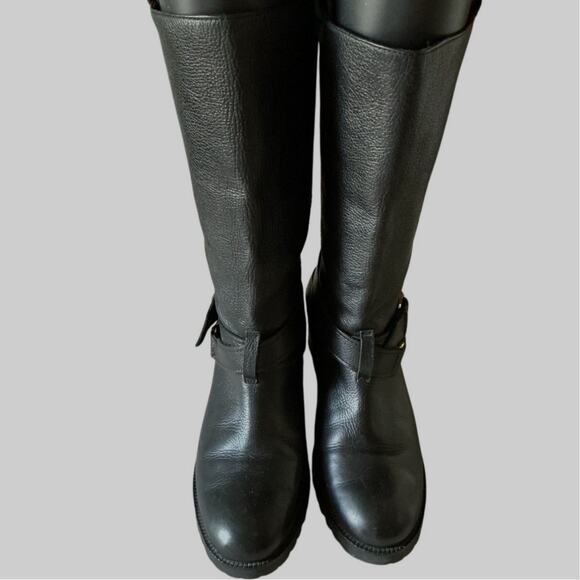 DVF Diane von Furstenberg Safari Moto Mid-Calf Black Boots Size 7.5 - Picture 2 of 8